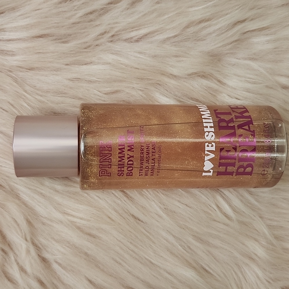 Brand New PINK Victoria's Secret LOVE SHIMMER HEART ❤️ BREAKER MIST